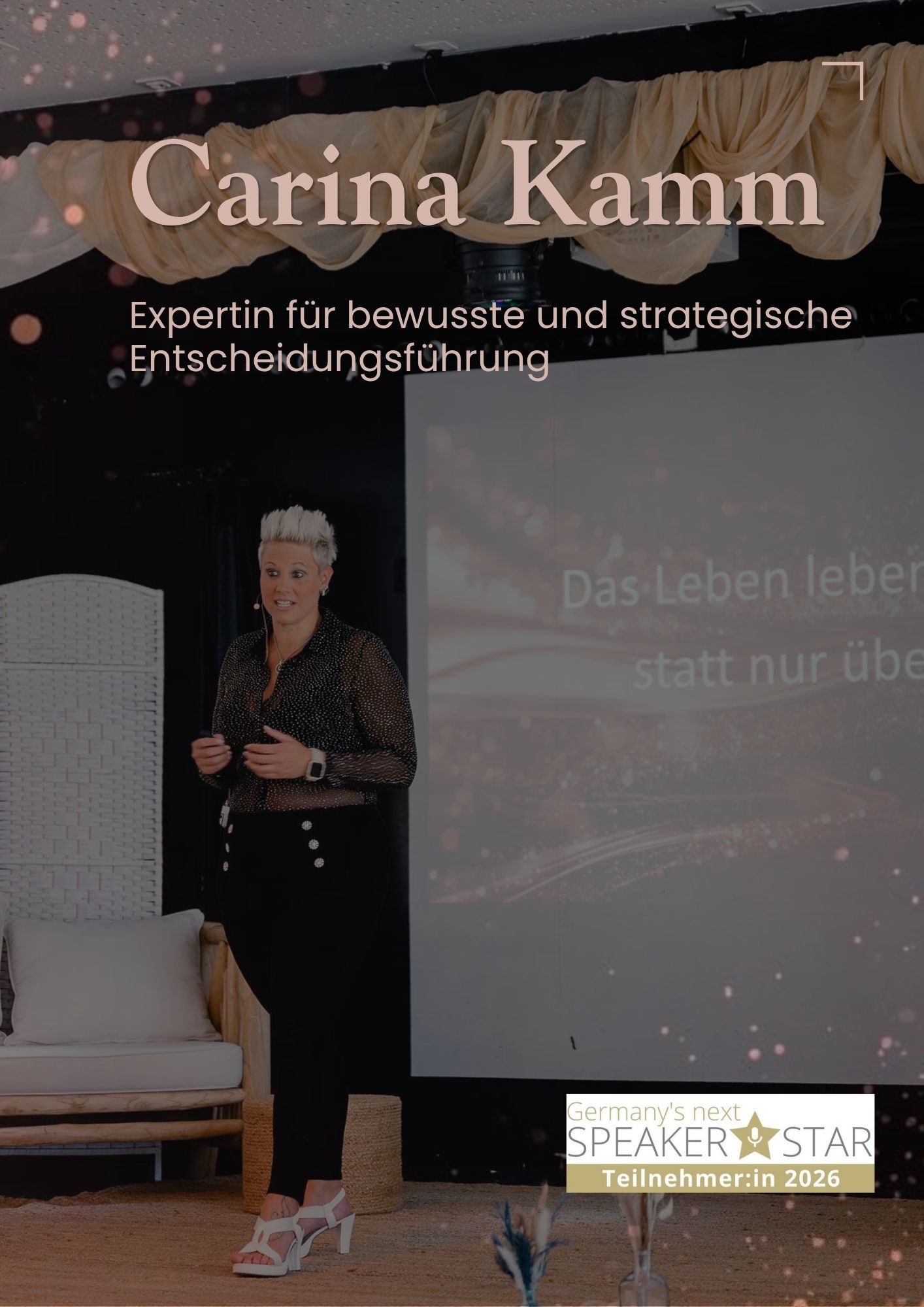 Carina Kamm auf der Bühne